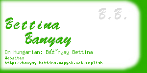 bettina banyay business card